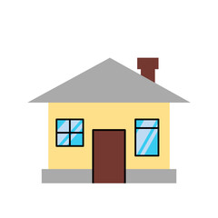 House. Color simple flat illustration.