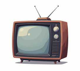 Vintage Television with Antenna 
