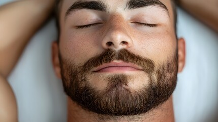 Obraz premium Middle aged man with well groomed mustache receiving a professional therapeutic massage treatment from a licensed massage therapist or physiotherapist for physical wellness relaxation and pain relief