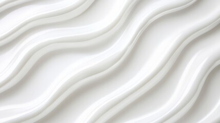 Obraz premium Serene White Waves - Calming Fabric Texture Abstract