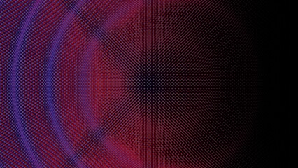 Abstract Textured Pattern in Orange and Black with Wavy Gridlines