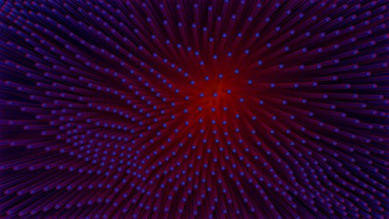 Red and Blue Abstract Radiating Light Pattern