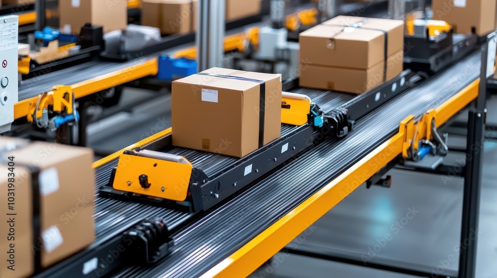 Poster automated sorting system enhancing efficiency in warehouse package movement