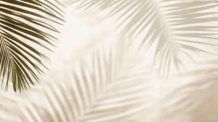 Obraz premium Soft Shadows of Tropical Palm Leaves Background