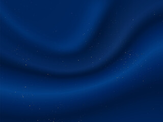 Blue abstract background with luxury golden dust. Vector
