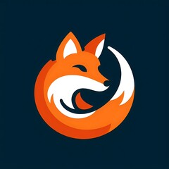 Obraz premium Sleek Fox Logo