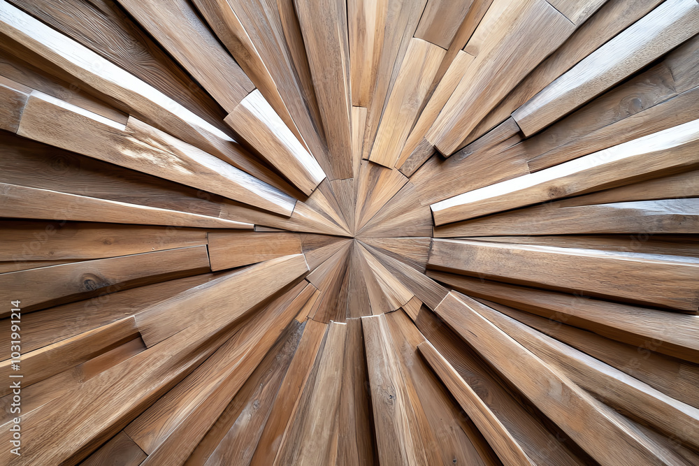 Poster wooden texture with angular patterns, abstract.