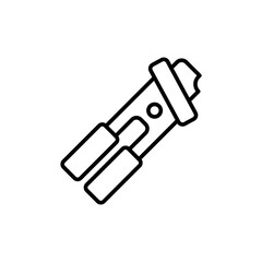 Can opener outline icons, minimalist vector illustration ,simple transparent graphic element .Isolated on white background