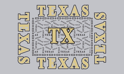 Texas All over slogan print with grunge effect for graphic tee t shirt or sweatshirt