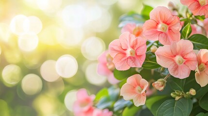 Delicate Pink Flowers with Soft Bokeh Background