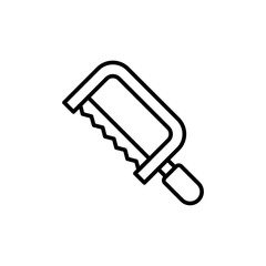 Saw outline icons, minimalist vector illustration ,simple transparent graphic element .Isolated on white background