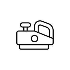 Wood saw outline icons, minimalist vector illustration ,simple transparent graphic element .Isolated on white background