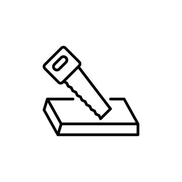 recommend clip art: Saw outline icons, minimalist vector illustration ,simple transparent graphic element .Isolated on white background