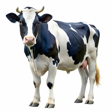 recommend clip art: cow black white on white-background