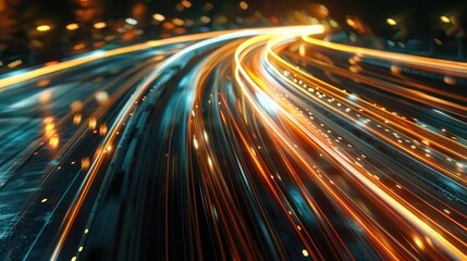 Abstract light trails,