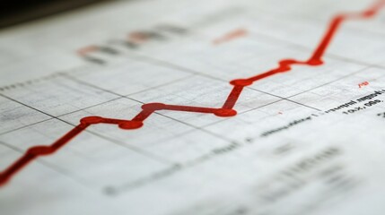 Rising Trend Line on Business Chart