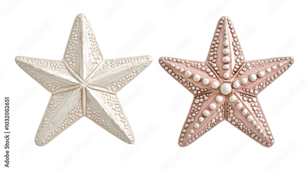 Poster set of decorative shining stars isolated on a transparent background generative ai