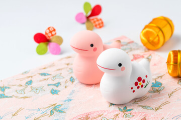 巳年（へびどし）の年賀状素材　干支
