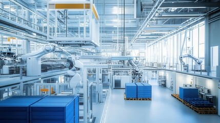 Fototapeta premium Intelligent factory and Industry 4.0 management.