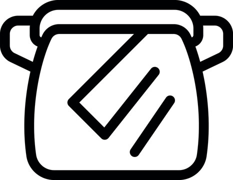 recommend clip art: Simple toaster oven line icon illustration with editable stroke and pixel perfect design