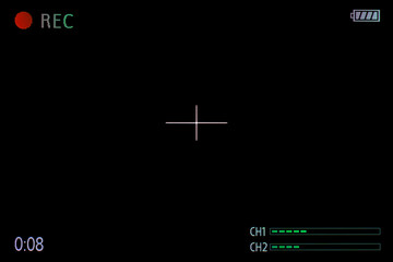 Illustrated frame of the video camera screen. High quality photo