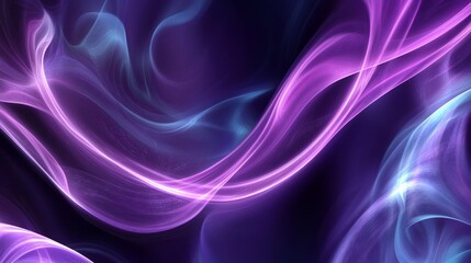 Obraz premium Ethereal Waves of Violet and Blue
