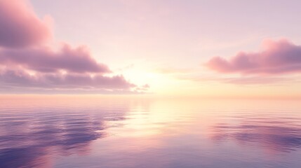 Obraz premium Tranquil Sunset over Serene Ocean Horizon
