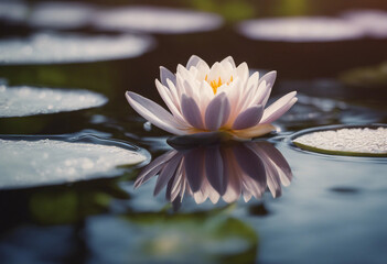 Water lily in the water
