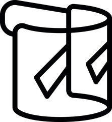 Simple black line vector icon for wristband opening presenting modern device interface