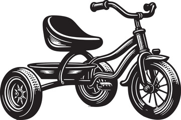 Obraz premium Tricycle Vector Illustration - Outline Style
