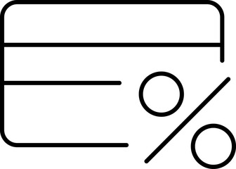 Loan Related and Investment Line Vector Icon. Investment, Percentage, Interest Rate.