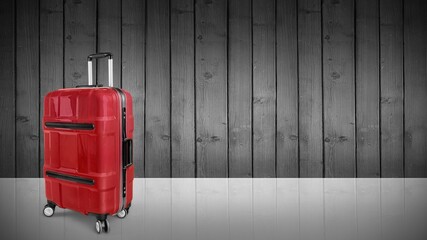 Set of travel suitcase. Travel concept