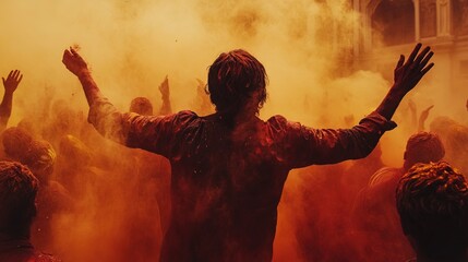 Holi, festival of colors is a popular Hindu spring festival