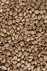 Fresh coffee beans background. Minimal concept.