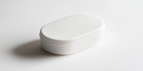 A White cosmetic container on White Background