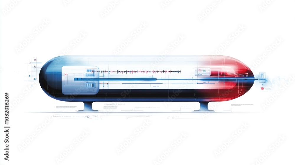 Poster innovative design for high-speed transport a glimpse into the future of travel with streamlined tech