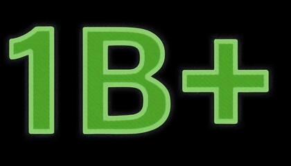 Fototapeta premium 1B+ text of Lavender and Lime color on black background image