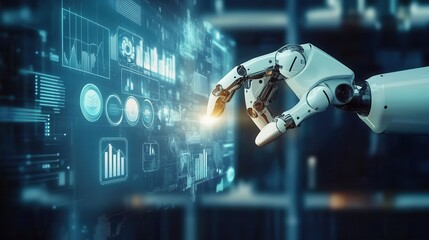 Obraz premium Intelligent factory and Industry 4.0 management.