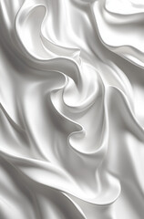 Fototapeta premium Stylish White Background Mock-Up Showcasing Creamy Textured Waves Perfect for Skincare Product Marketing