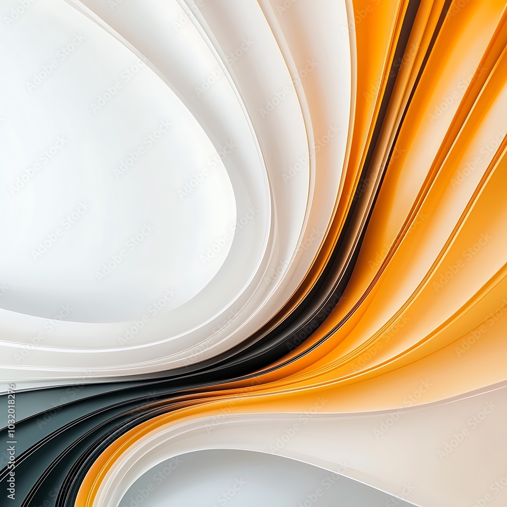 Poster A captivating abstract design featuring flowing stripes in warm colors. This image showcases smooth curves and dynamic lines, perfect for creative projects.