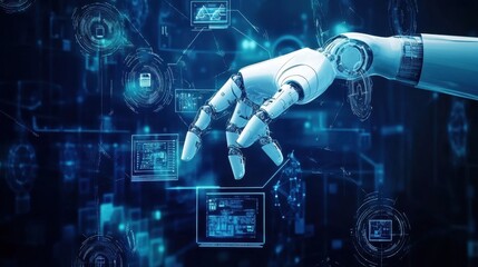 Obraz premium Intelligent factory and Industry 4.0 management.