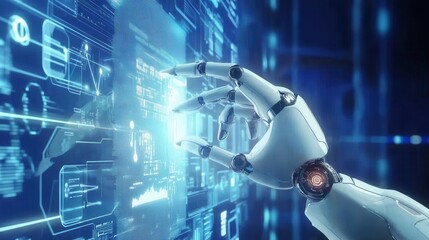 Fototapeta premium Intelligent factory and Industry 4.0 management.