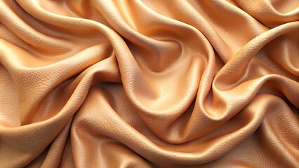 Obraz premium Smooth golden fine leather with gentle waves and reflections for the background of luxury products