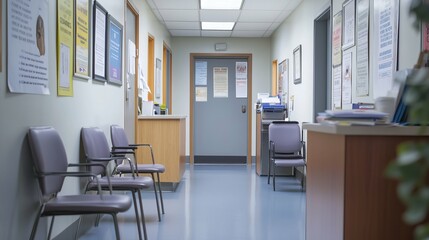 Public Health Office with Mental Health Awareness Posters, Brochures, and Campaign Materials