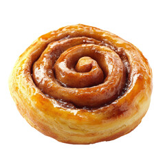 Fototapeta premium Delicious Cinnamon Bun on White Background Transparent Background