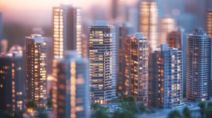 Obraz premium Cityscape Miniature Model