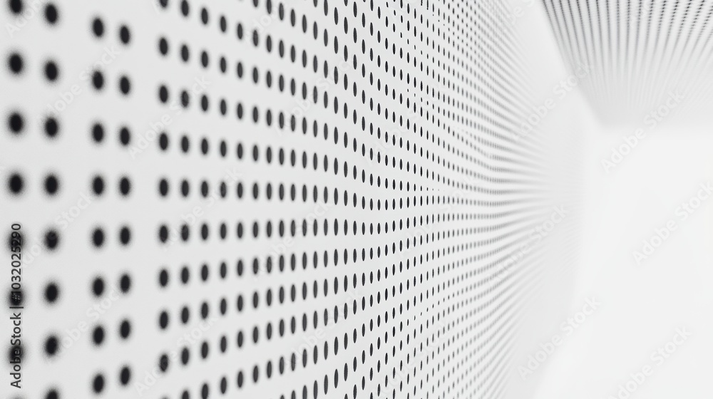 Aufkleber minimalist dotted line pattern, a seamless arrangement of uniform dots and lines creating a modern, 