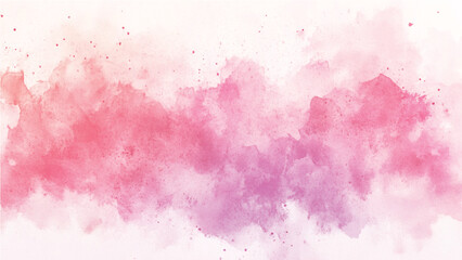 Beautiful pink cloud painted in watercolor, perfect for backgrounds or art prints. Hand painted watercolor background. Colorful watercolor hand drawn paper texture vector splash card for text design.