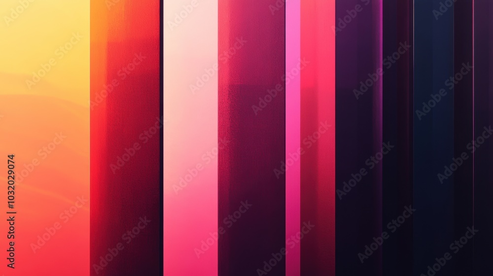 Poster minimalist gradient rectangles, a serene arrangement of uniform shapes with gentle color transitions