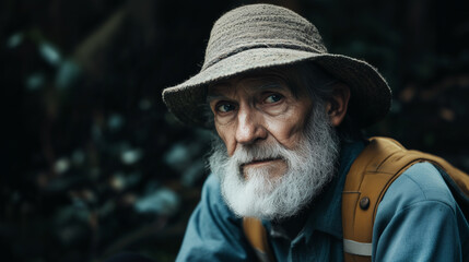 Obraz premium Senior angler portrait 